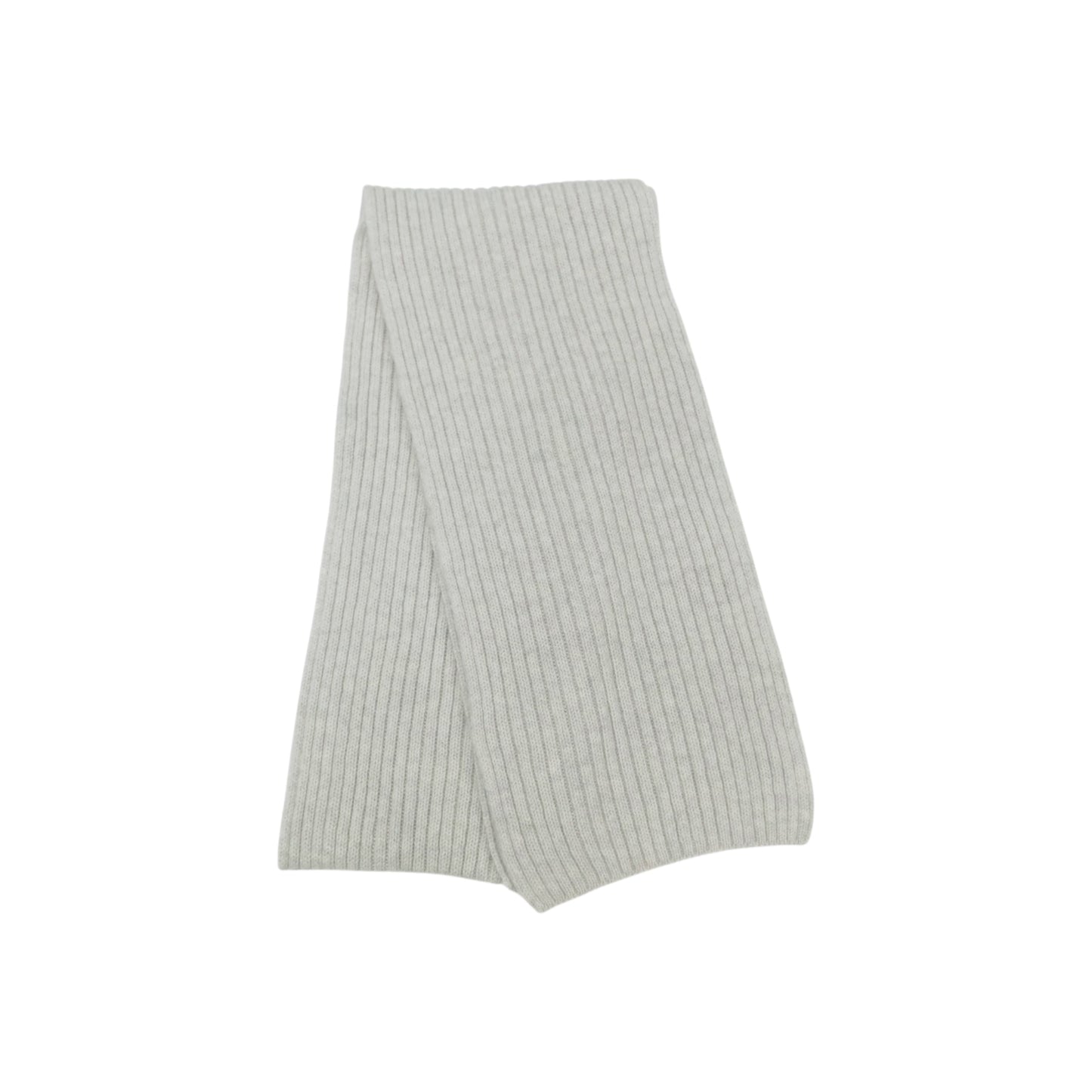 Pure Cashmere Ribbed Knit Scarf — Unisex | Handcrafted in Hawick
