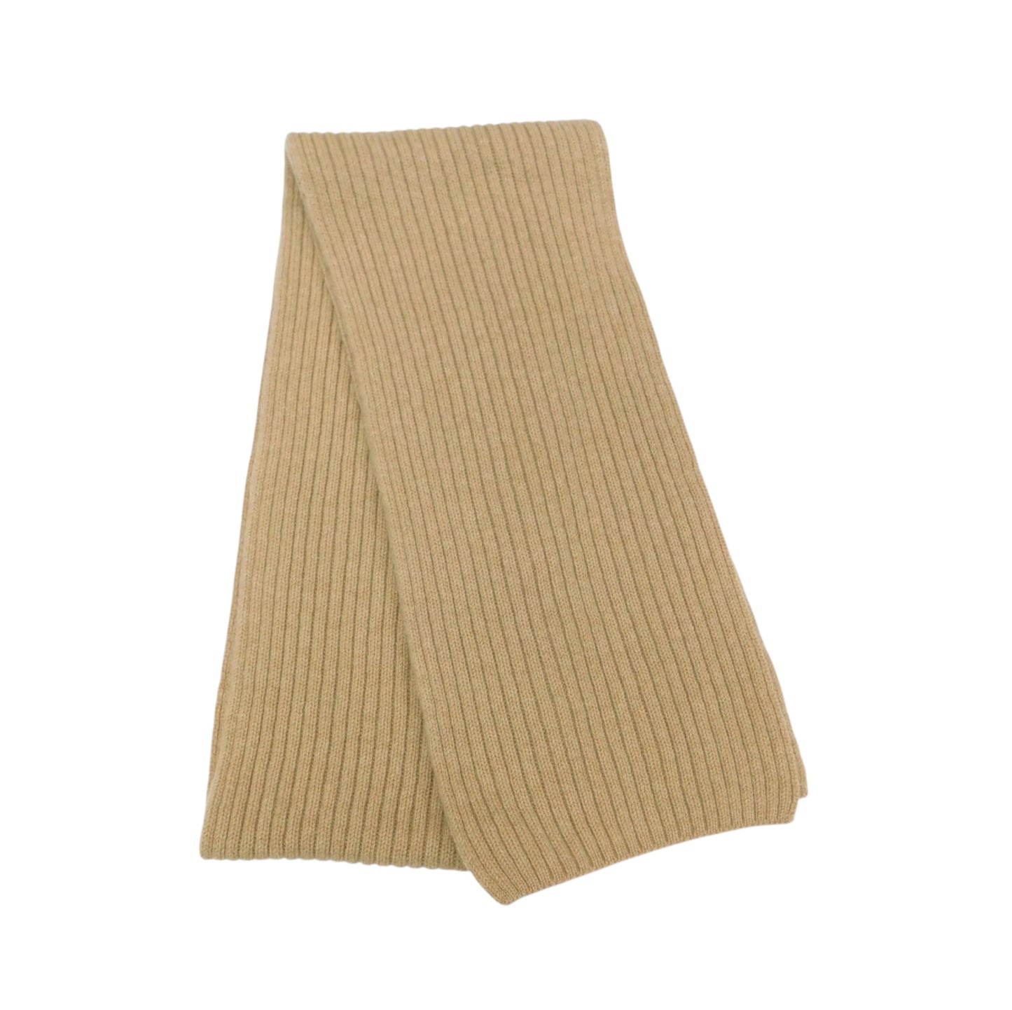 Pure Cashmere Ribbed Knit Scarf — Unisex | Handcrafted in Hawick