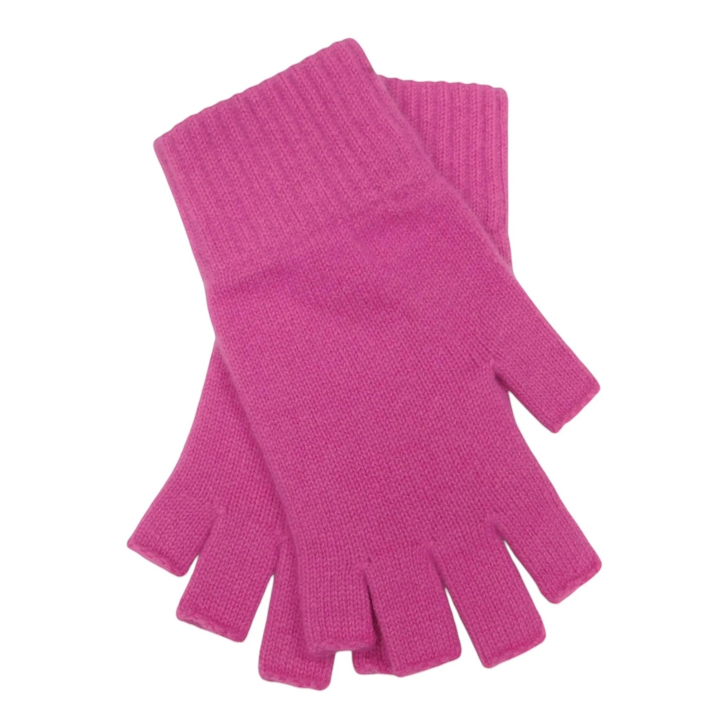 Ladies Pure Cashmere Fingerless Gloves — Ribbed Cuff | Handcrafted in Hawick | One Size