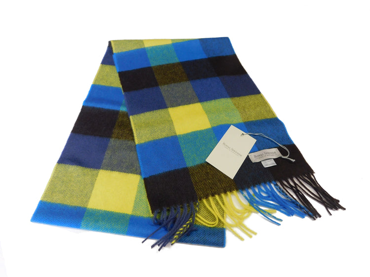 Pure Cashmere Classic Large Check Scarf - Various Colours - Handcrafted in the Scottish Highlands