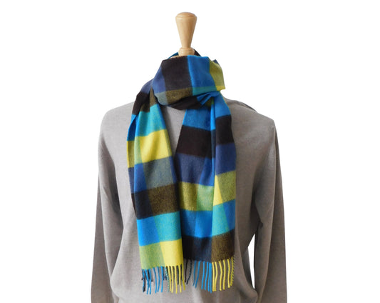 Pure Cashmere Classic Large Check Scarf - Various Colours - Woven for us in the Scottish Highlands