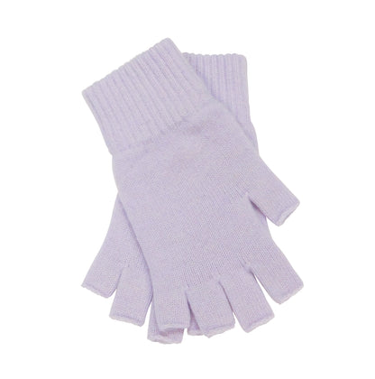 Ladies Pure Cashmere Fingerless Gloves — Ribbed Cuff | Handcrafted in Hawick | One Size