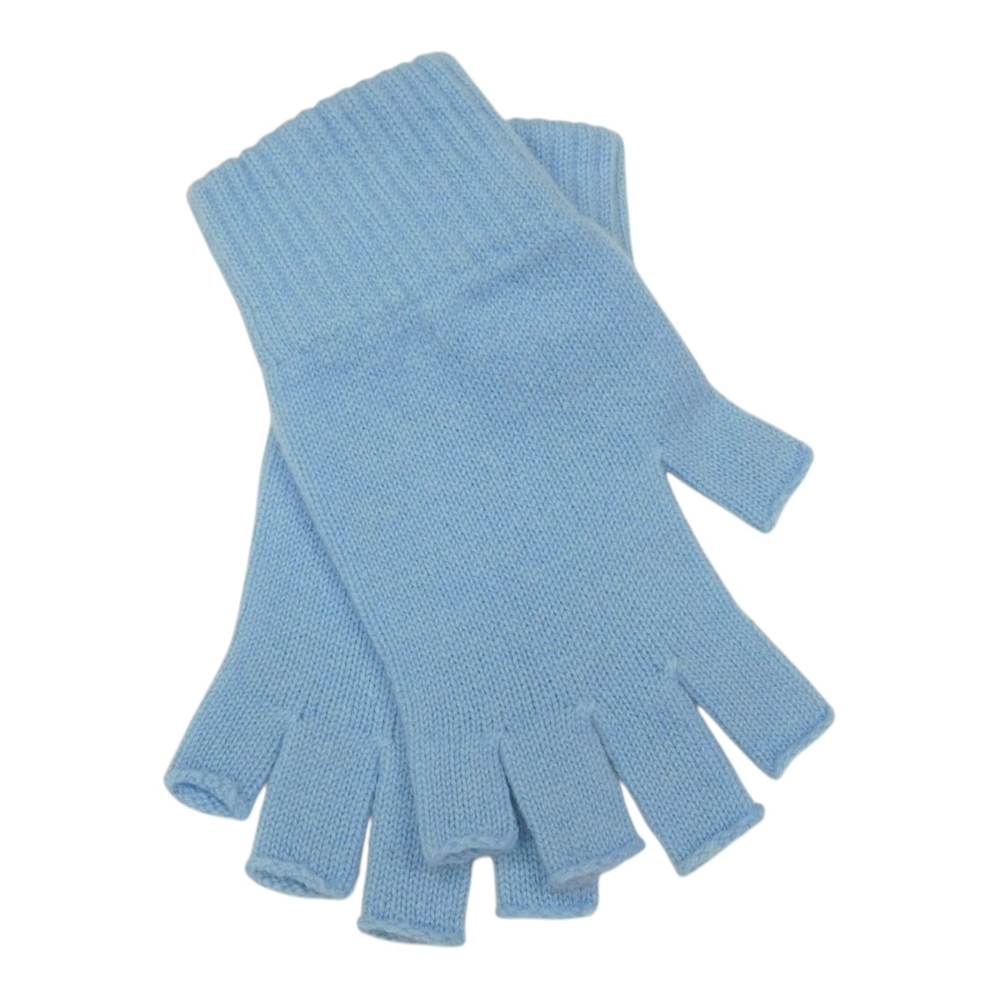 Ladies Pure Cashmere Fingerless Gloves — Ribbed Cuff | Handcrafted in Hawick | One Size