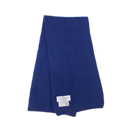 Écharpe en pur cachemire à côtes étroites - Tricotée à la main par nos soins à Hawick, en Écosse