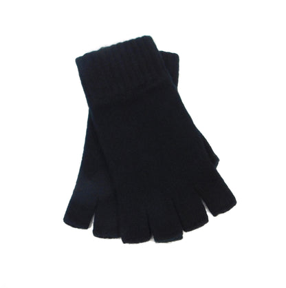 Mens Pure Cashmere Fingerless Gloves - Handcrafted in Hawick, Scotland
