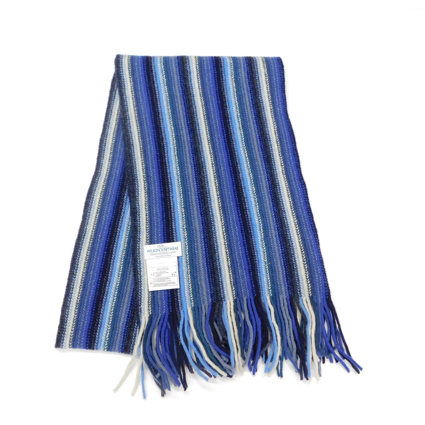 Lambswool Striped Scarf — Hand-Crafted in Hawick | Warp-Knitted