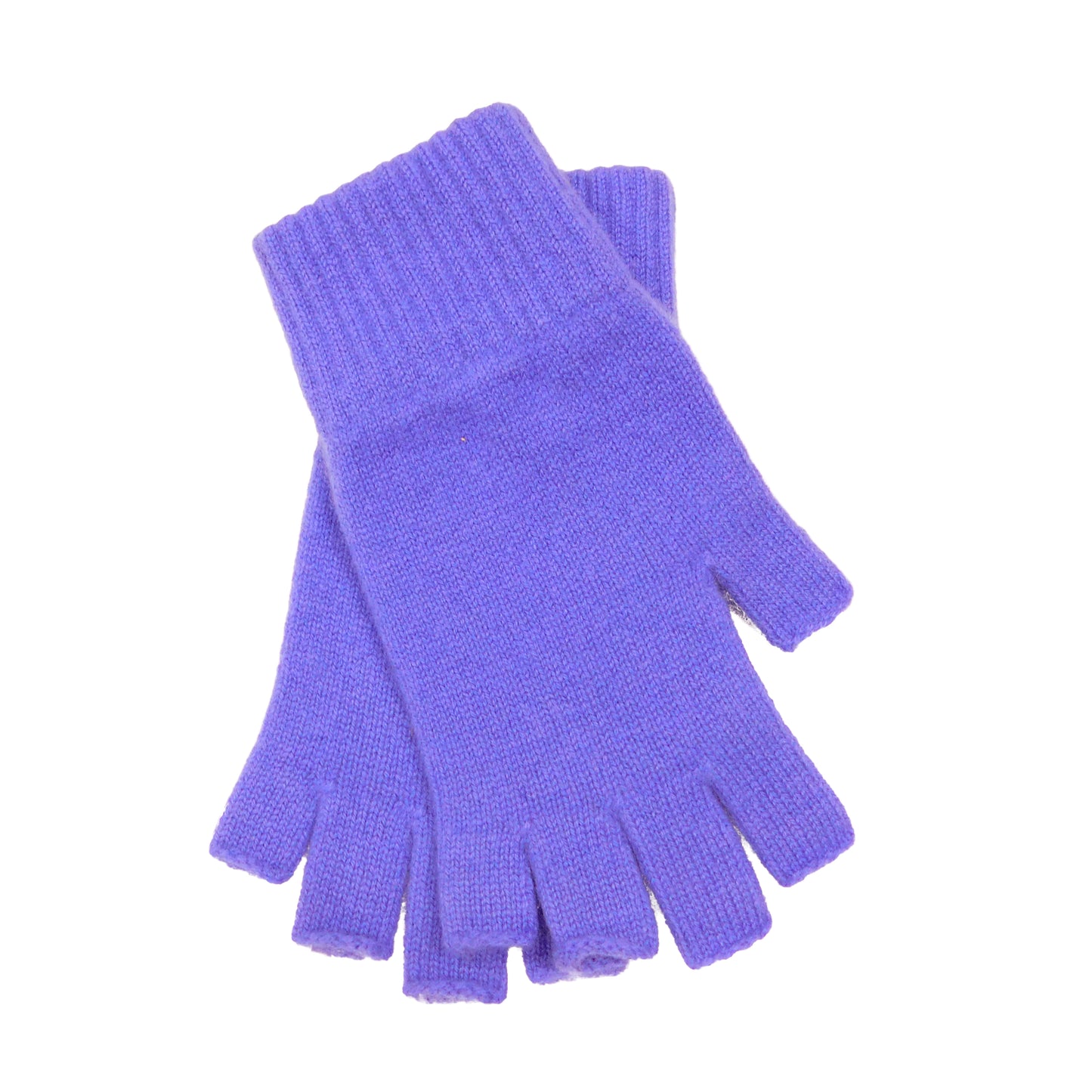 Gants sans doigts en pur cachemire pour femmes - Bleus, gris, noirs et violets - Fabriqués à la main à Hawick, en Écosse