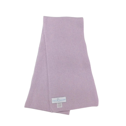 Pure Cashmere Narrow Rib Scarf — Unisex | Handcrafted in Hawick