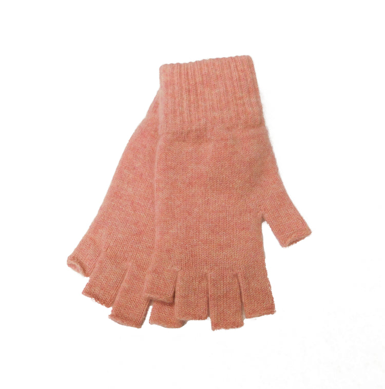 Ladies Pure Cashmere Fingerless Gloves - Reds, Pinks, Browns and Neutrals - Handcrafted in Hawick, Scotland