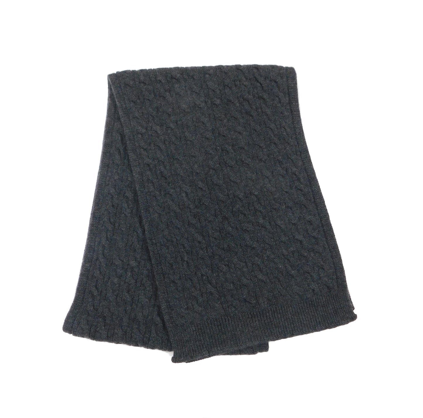 Pure Cashmere Cable Knit Scarf — Unisex | Handcrafted in Hawick