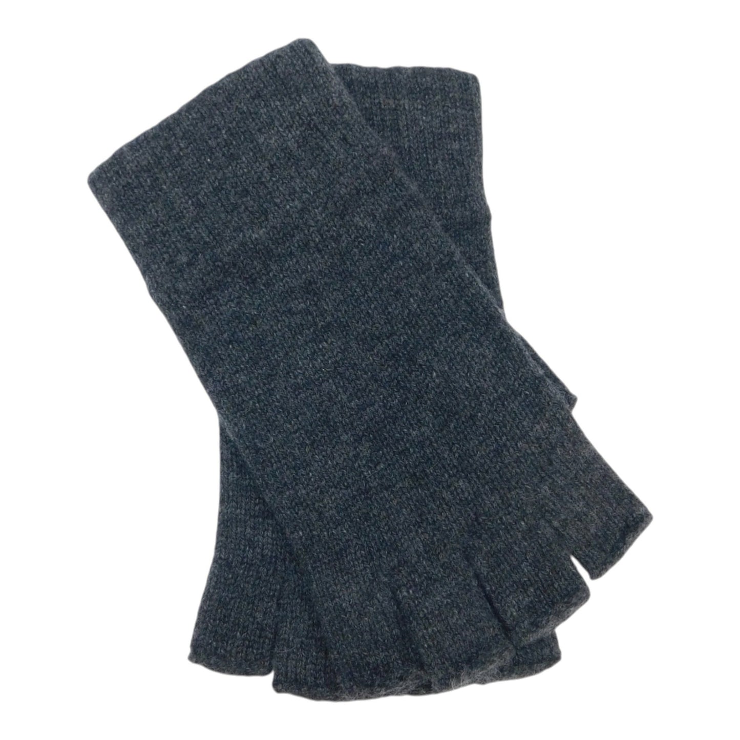 Ladies Pure Cashmere Fingerless Gloves — Ribbed Cuff & Keystone Thumb | Handcrafted in Hawick | One Size