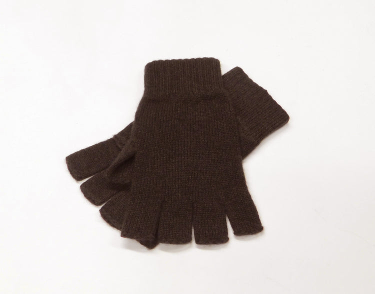 Fingerlose Herrenhandschuhe aus reinem Kaschmir – handgefertigt in Hawick, Schottland