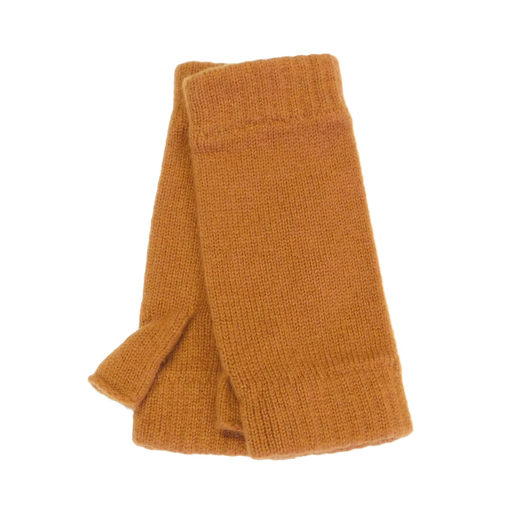 Ladies Pure Cashmere Wrist Warmers - Fingerless mitt style with separate thumb - Reds, Burgundys and Neutrals - Handcrafted in Hawick, Scotland