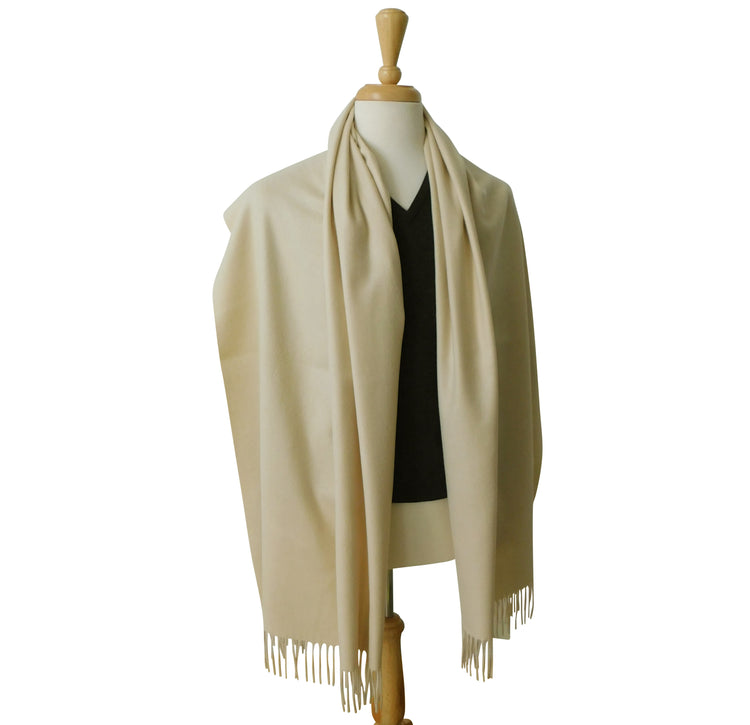 Pure Cashmere Wrap / Stole in Plain or Check options - The ultimate in luxury - Woven in Scotland