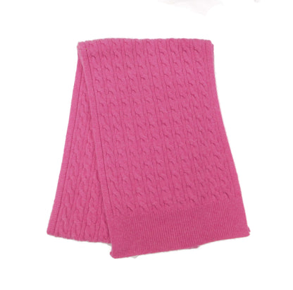 Pure Cashmere Cable Knit Scarf — Unisex | Handcrafted in Hawick