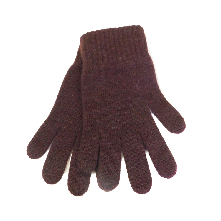 Ladies Pure Cashmere Gloves - Deep Reds and Pinks - Handcrafted in Hawick, Scotland