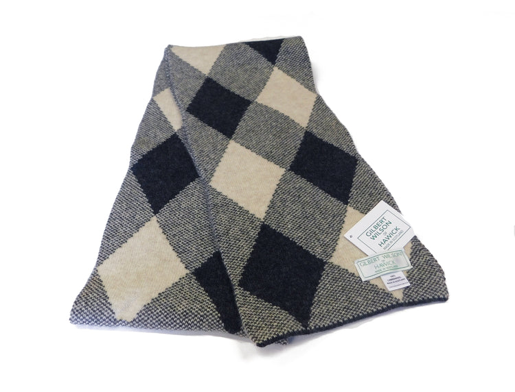 Argyle Diamond Pure Lambswool Scarf - Handcrafted in Hawick, Scotland