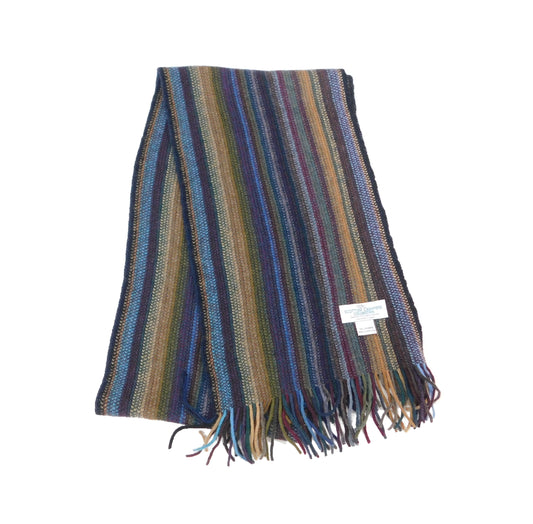 Pure Cashmere Striped Scarf - Handcrafted in Hawick, Scotland