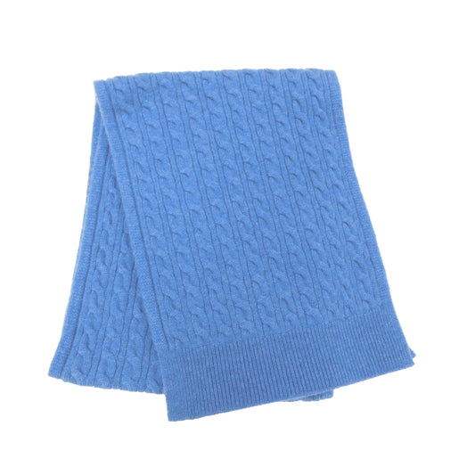 Pure Cashmere Cable Knit Scarf — Unisex | Handcrafted in Hawick