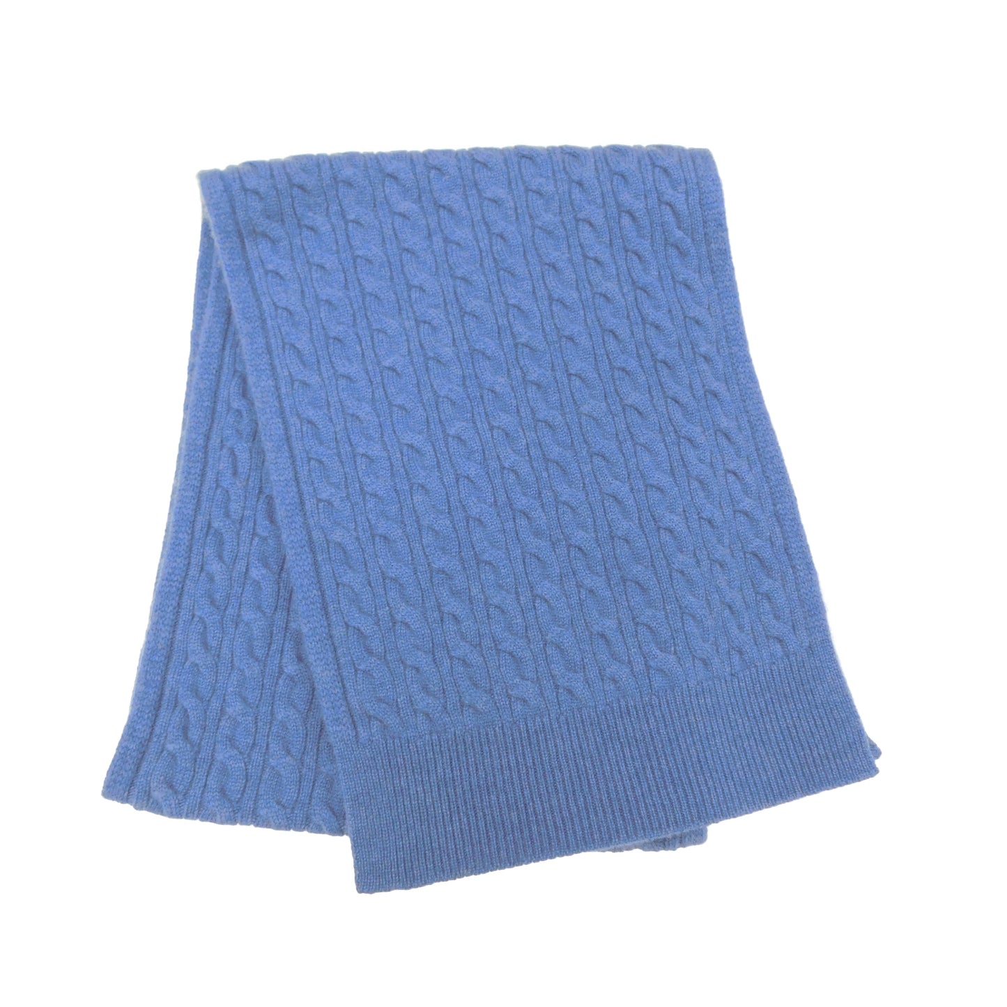 Pure Cashmere Cable Knit Scarf — Unisex | Handcrafted in Hawick