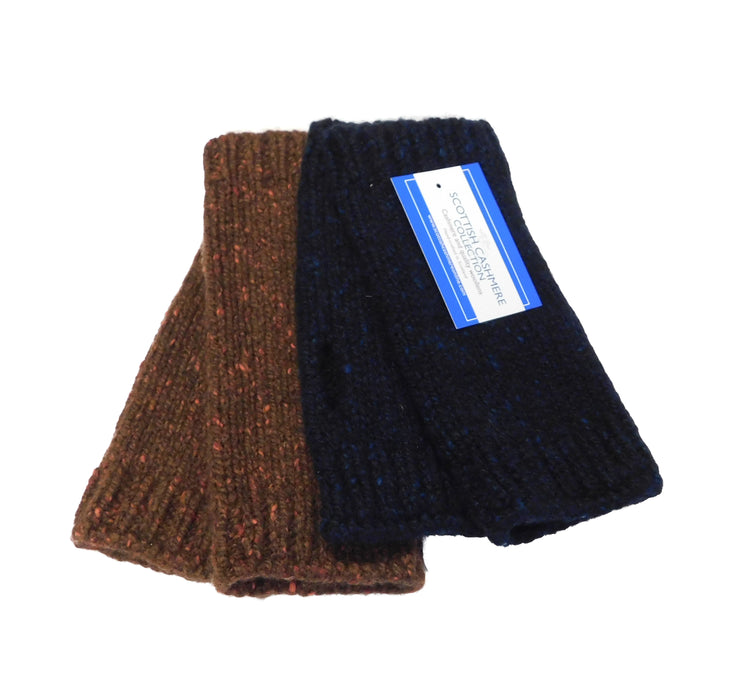 Mens Pure Cashmere Donegal Marl Wristwarmers - Hand-crafted in Hawick, Scotland