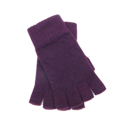 Mens Pure Cashmere Fingerless Gloves - Handcrafted in Hawick, Scotland