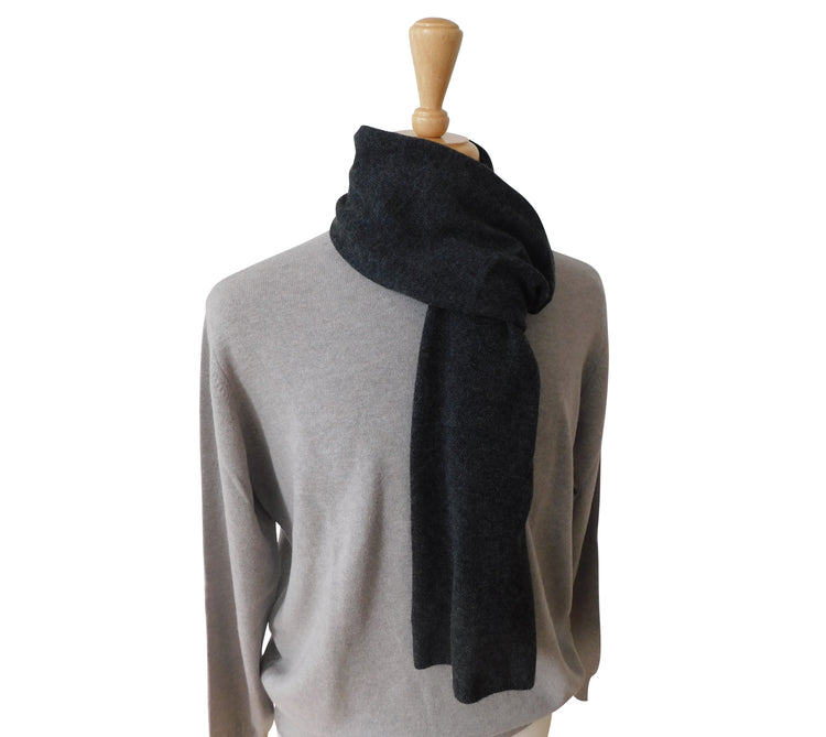 Pure Cashmere Gauzy Plain Knit scarf - Handcrafted in Hawick, Scotland