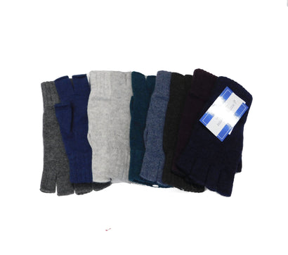 Men’s Pure Cashmere Fingerless Gloves — Keystone Thumb | Handcrafted in Hawick
