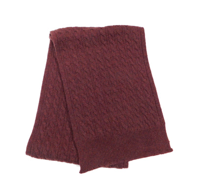Pure Cashmere Cable Knit Scarf — Unisex | Handcrafted in Hawick