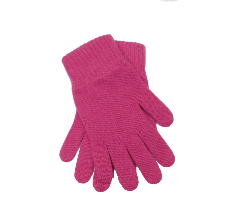 Ladies Pure Cashmere Gloves - Deep Reds and Pinks - Handcrafted in Hawick, Scotland