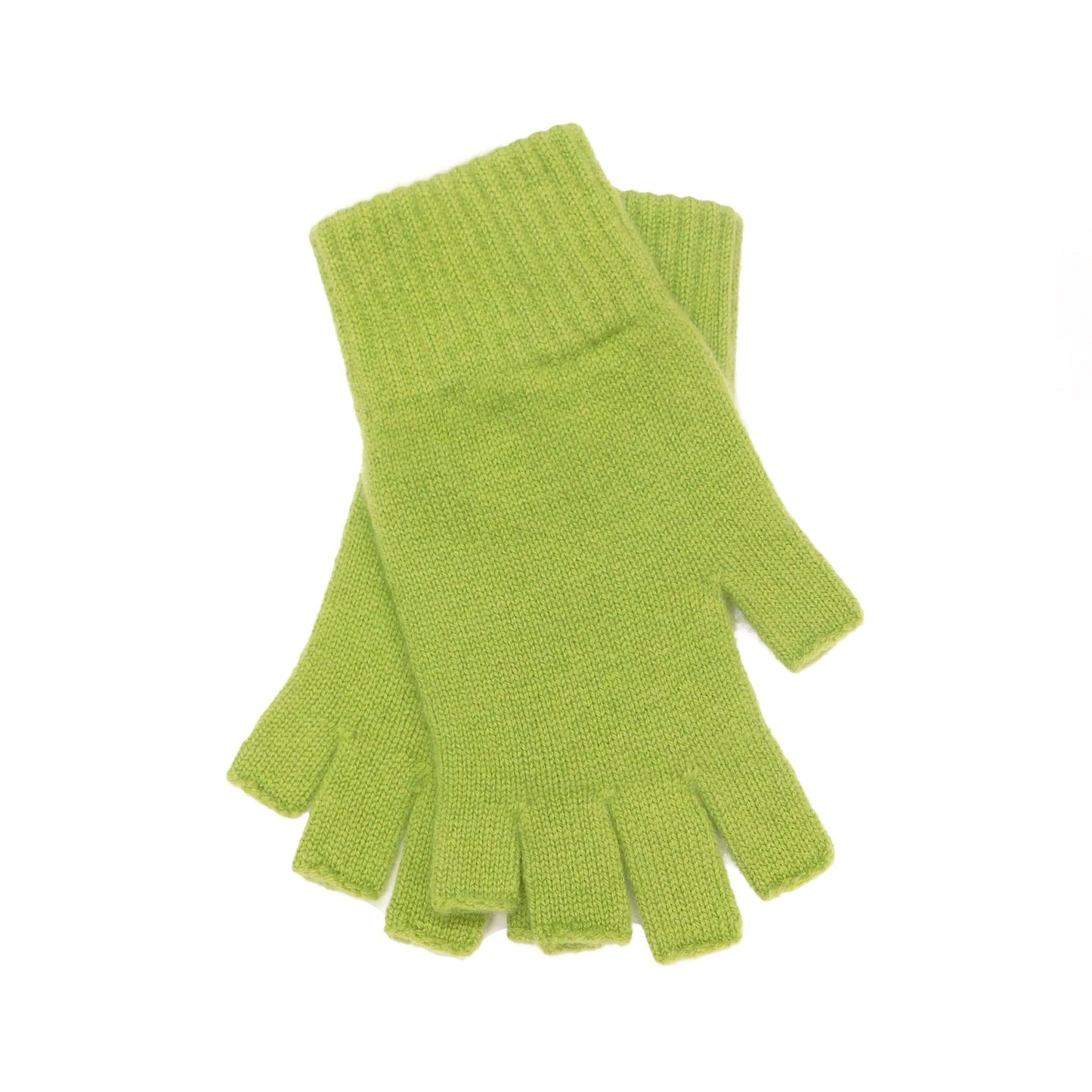 Fingerlose Damenhandschuhe aus reinem Kaschmir – Rot, Rosa, Orange und Weiß – handgefertigt in Hawick, Schottland