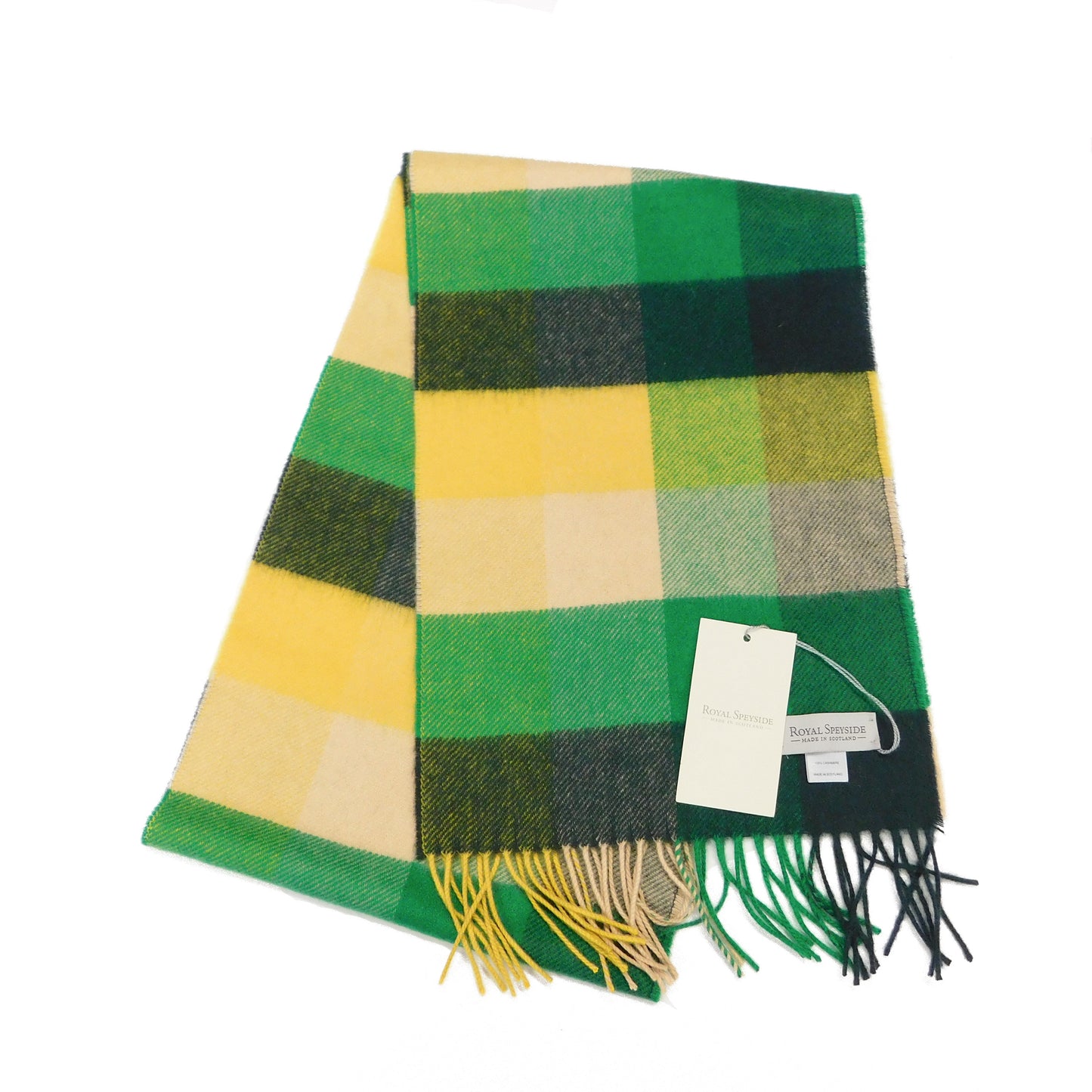 Pure Cashmere Classic Large Check Scarf - Various Colours - Woven for us in the Scottish Highlands