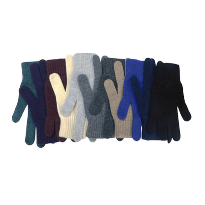 Men’s Pure Cashmere Gloves — Ribbed Cuff | Handcrafted in Hawick