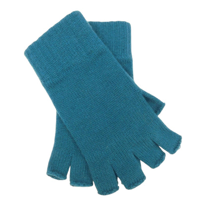 Ladies Pure Cashmere Fingerless Gloves — Ribbed Cuff & Keystone Thumb | Handcrafted in Hawick | One Size