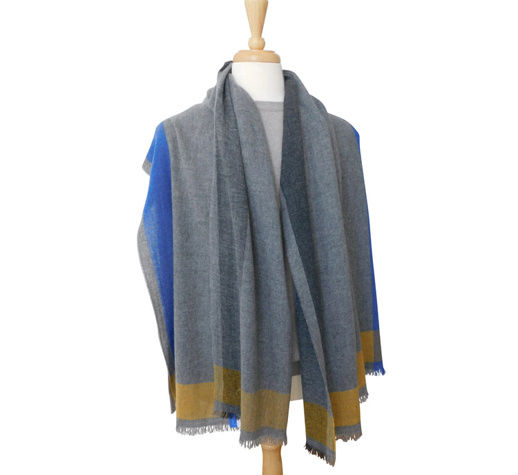 Pure Cashmere Lightweight Wrap / Stole in a number of Checked options - The ultimate in luxury - Woven in Scotland