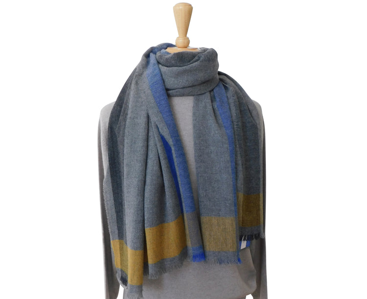 Pure Cashmere Lightweight Wrap / Stole in a number of Checked options - The ultimate in luxury - Woven in Scotland