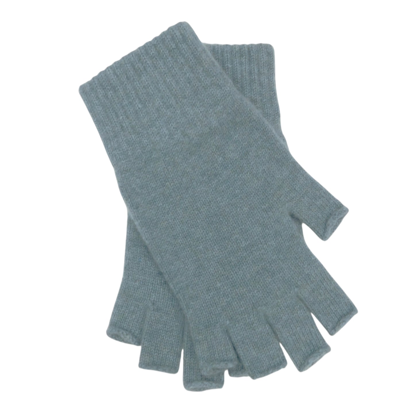 Ladies Pure Cashmere Fingerless Gloves — Ribbed Cuff | Handcrafted in Hawick | One Size