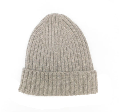 Unisex Lambswool Ribbed Beanie — Handcrafted in Hawick | One Size