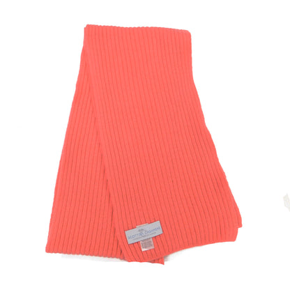 Pure Cashmere Ribbed Knit Scarf — Unisex | Handcrafted in Hawick | Reds, Pinks, Lilacs and Oranges