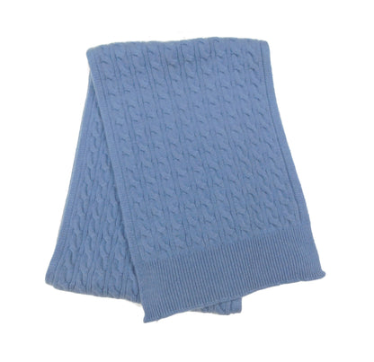 Pure Cashmere Cable Knit Scarf — Unisex | Handcrafted in Hawick