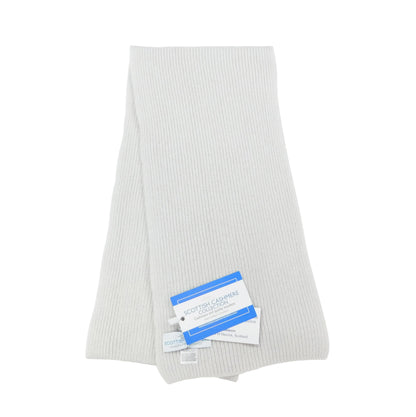 Pure Cashmere Narrow Rib Scarf — Unisex | Handcrafted in Hawick | Greens, Browns, Yellows and Neutrals
