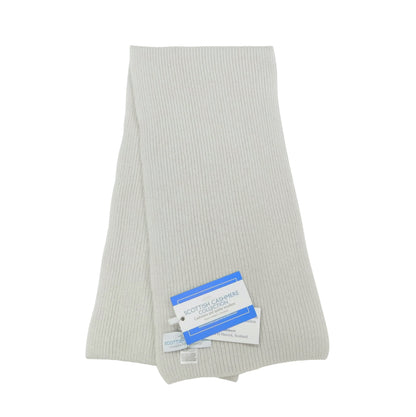 Pure Cashmere Narrow Rib Scarf — Unisex | Handcrafted in Hawick | Greens, Browns, Yellows and Neutrals