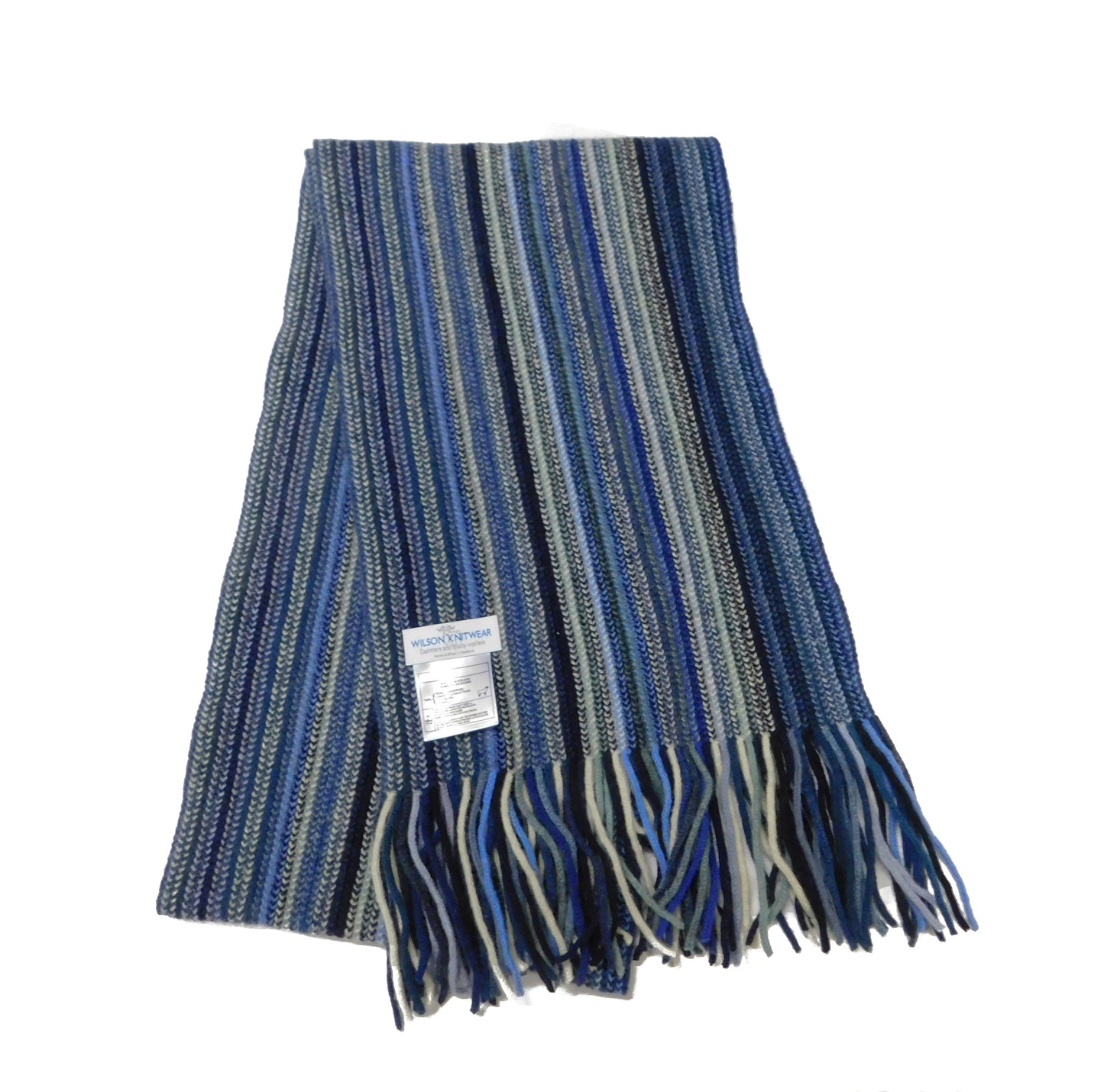 Lambswool Striped Scarf — Hand-Crafted in Hawick | Warp-Knitted