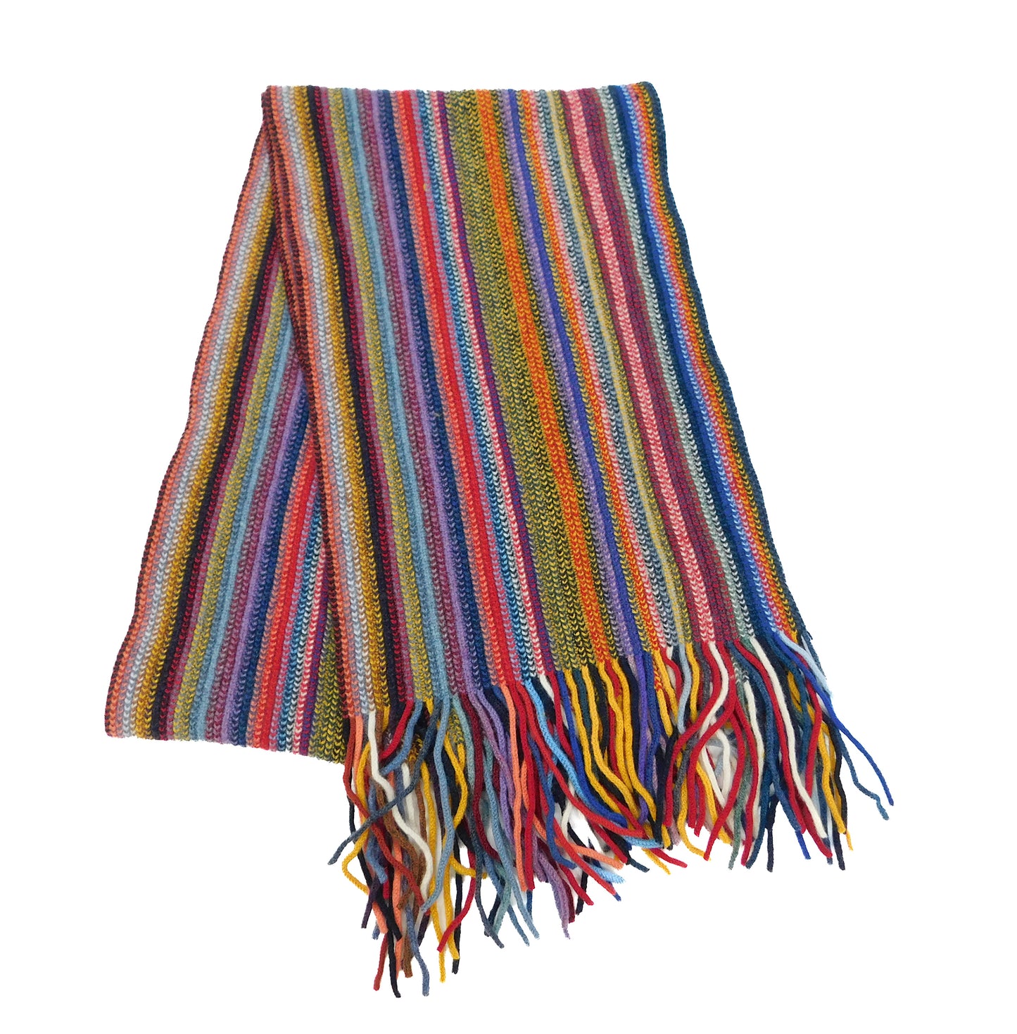 Lambswool Striped Scarf — Hand-Crafted in Hawick | Warp-Knitted