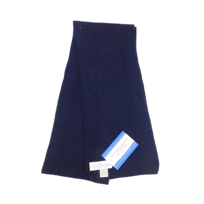 Pure Cashmere Narrow Rib Scarf — Unisex | Handcrafted in Hawick | Black, Greys and Blues