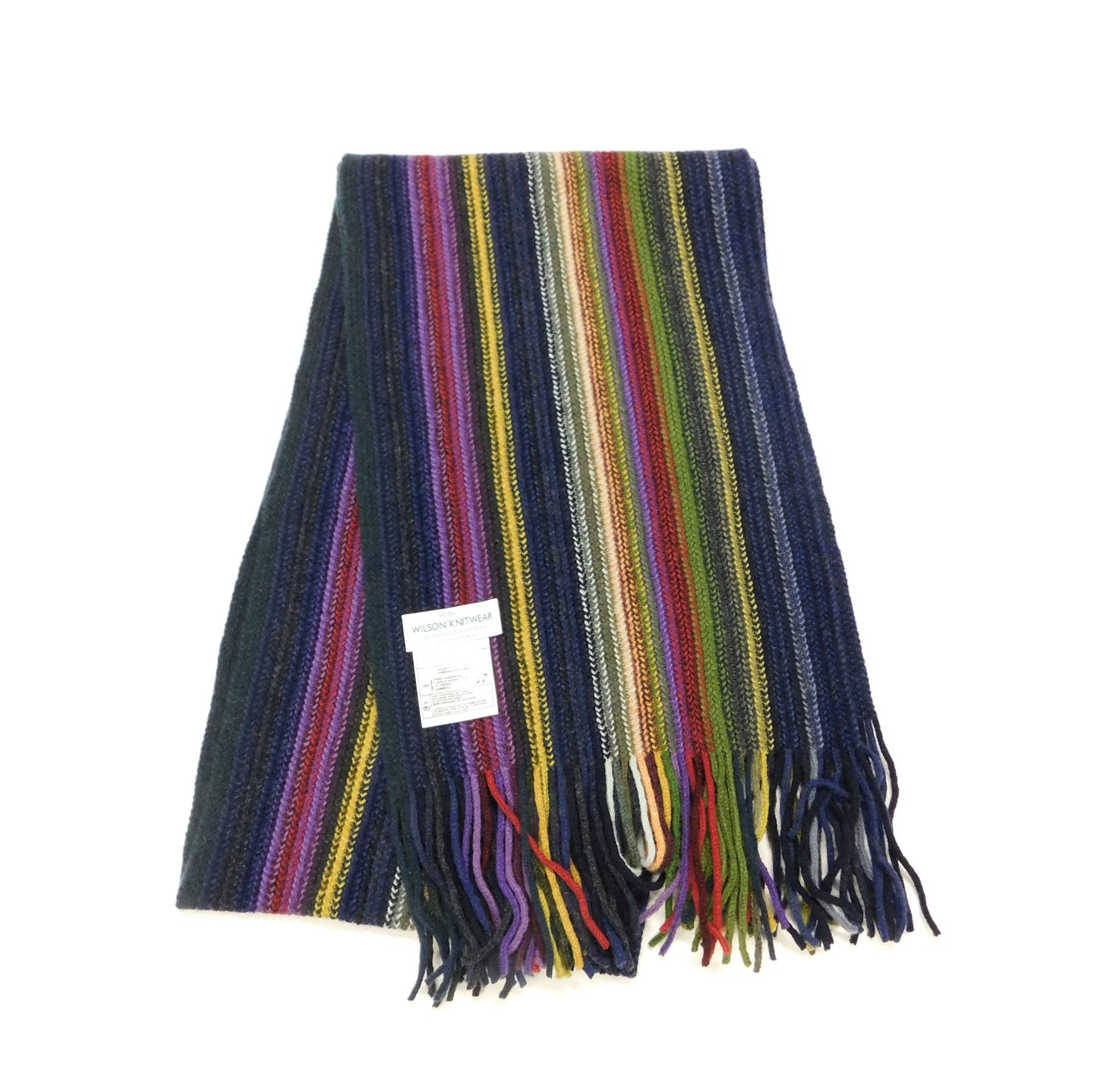 Lambswool Striped Scarf — Hand-Crafted in Hawick | Warp-Knitted