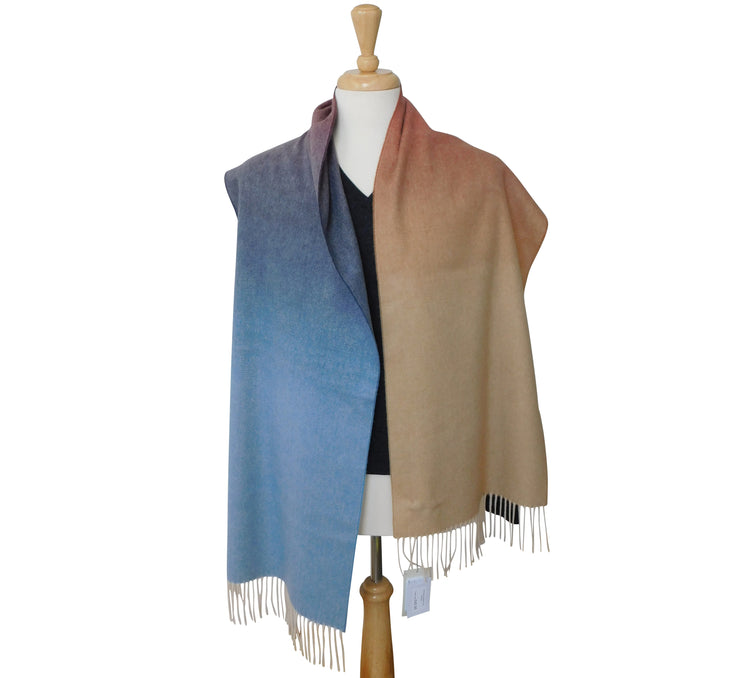 Pure Cashmere Ombre Scarf - Various colours - Handcrafted in Elgin, Scotland