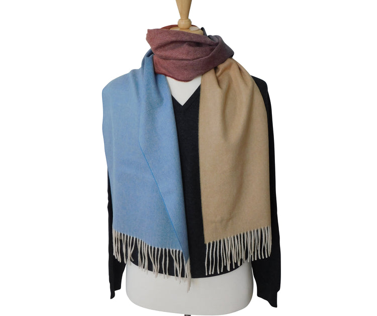 Pure Cashmere Ombre Scarf - Various colours - Handcrafted in Elgin, Scotland