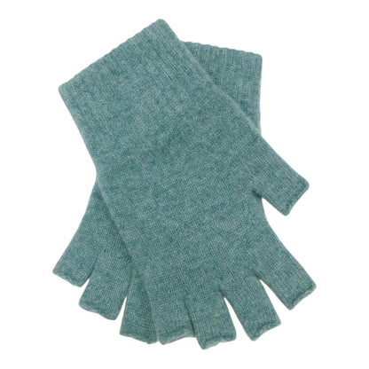 Ladies Pure Cashmere Fingerless Gloves — Ribbed Cuff | Handcrafted in Hawick | One Size