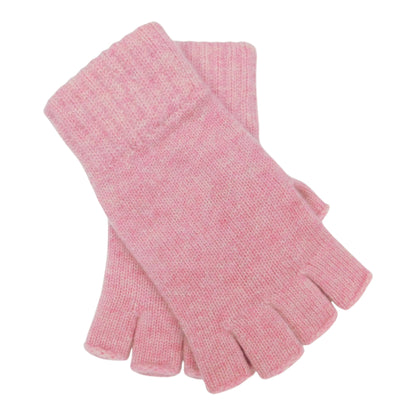 Ladies Pure Cashmere Fingerless Gloves — Ribbed Cuff & Keystone Thumb | Handcrafted in Hawick | One Size